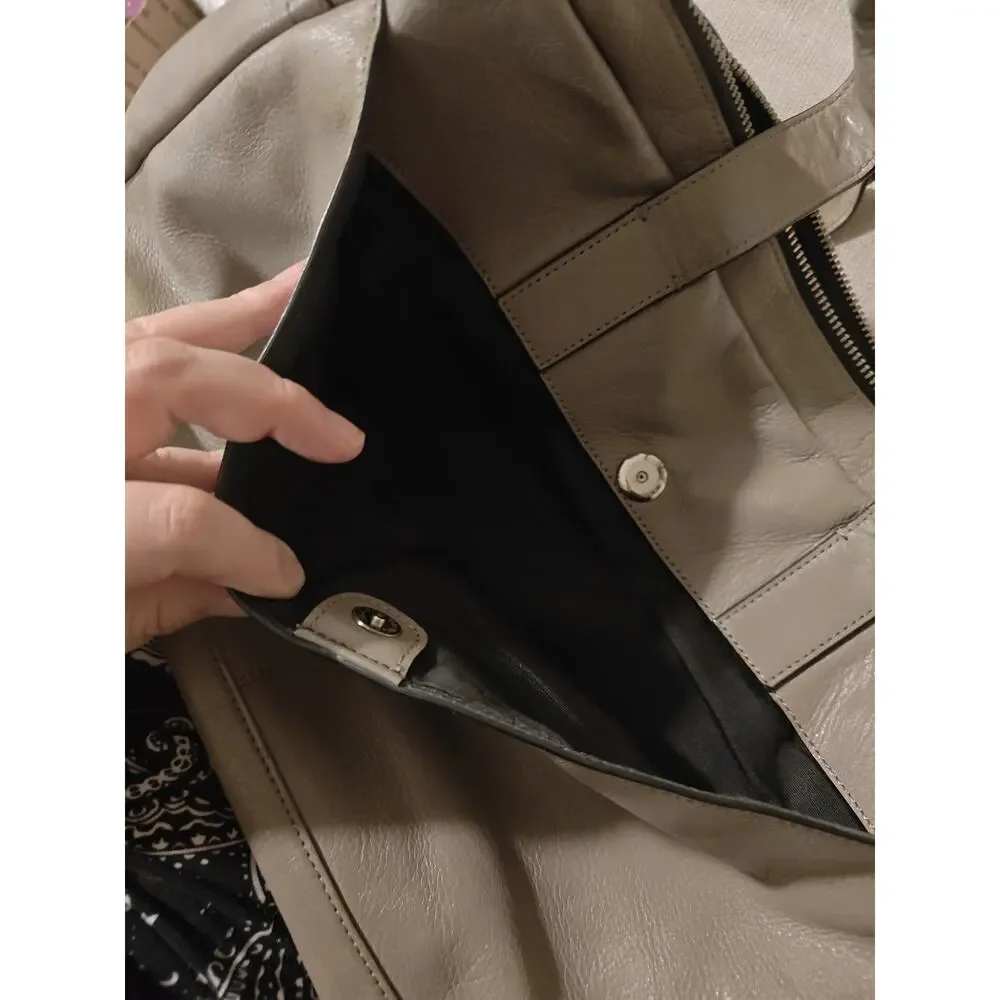 Coach Hudson Leather Briefcase in Fog Style # F71561 Academia Career Minimalist